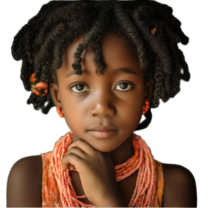 African Girl Beads Vinyl Car Decal Sticker – Waterproof & UV-Resistant 