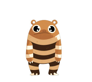 Striped Bear Pokémon Vinyl Car Decal Sticker – Waterproof & UV-Resistant 