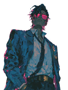 Cyberpunk Warrior V41 Vinyl Car Decal Sticker – Waterproof & UV-Resistant 