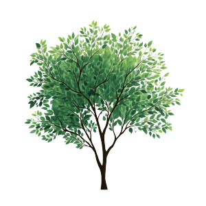 Green Tree Sticker Vinyl Car Decal Sticker – Waterproof & UV-Resistant 