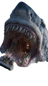 Megalodon Attacks Yacht Vinyl Car Decal Sticker – Waterproof & UV-Resistant 