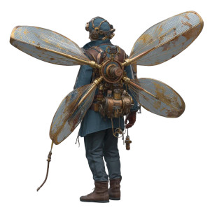 Steampunk Propeller Vinyl Car Decal Sticker – Waterproof & UV-Resistant 