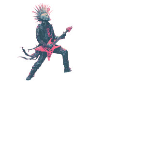 Punk Rocker Cliff Vinyl Car Decal Sticker – Waterproof & UV-Resistant 
