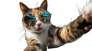 Calico Cat Selfie V2 Vinyl Car Decal Sticker – Waterproof & UV-Resistant Calico Cat Selfie V2 Vinyl Car Decal Sticker – Waterproof & UV-Resistant