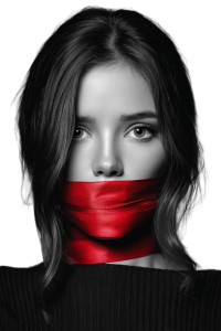 Woman With Ribbon Vinyl Car Decal Sticker – Waterproof & UV-Resistant 