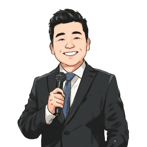 Chinese Male Compere Vinyl Car Decal Sticker – Waterproof & UV-Resistant 