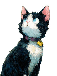 Starry Night Cat V7 Vinyl Car Decal Sticker – Waterproof & UV-Resistant 