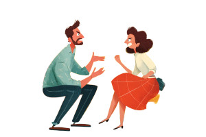 Quarreling Couple V2 Vinyl Car Decal Sticker – Waterproof & UV-Resistant 