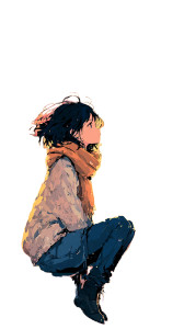 Anime Girl Sunrise Vinyl Car Decal Sticker – Waterproof & UV-Resistant 