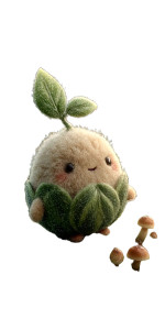 Fluffy Leaf Creature Vinyl Car Decal Sticker – Waterproof & UV-Resistant 