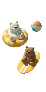 Bear And Cat Pool Vinyl Car Decal Sticker – Waterproof & UV-Resistant 