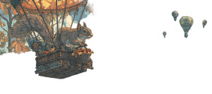 Squirrel Gondola Ride Vinyl Car Decal Sticker – Waterproof & UV-Resistant 