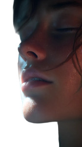 Serene Anticipation Portrait Vinyl Car Decal Sticker – Waterproof & UV-Resistant 