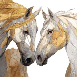 Golden Mane Horses Vinyl Car Decal Sticker – Waterproof & UV-Resistant Golden Mane Horses Vinyl Car Decal Sticker – Waterproof & UV-Resistant