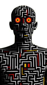 Futuristic Awakening Humanoid Vinyl Car Decal Sticker – Waterproof & UV-Resistant 