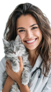 Veterinarian With Cat V2 Vinyl Car Decal Sticker – Waterproof & UV-Resistant 