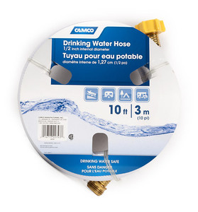 Certified & BPA Free | Camco Fresh Water Hose, 1/2 Inch, 10ft, White - Drinking Water Safe & Kink Resistant Certified & BPA Free | Camco Fresh Water Hose, 1/2 Inch, 10ft, White - Drinking Water Safe & Kink Resistant