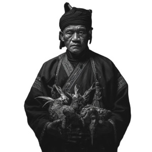 Dulong Shaman Portrait Vinyl Car Decal Sticker – Waterproof & UV-Resistant 