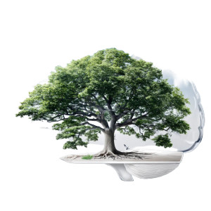 Crystal Brain Tree Vinyl Car Decal Sticker – Waterproof & UV-Resistant 