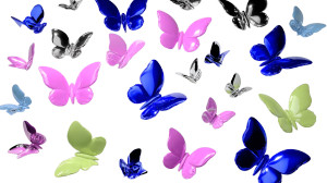 Colorful Butterflies V2 Vinyl Car Decal Sticker – Waterproof & UV-Resistant 
