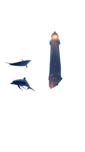 Glowing Underwater Lighthouse Vinyl Car Decal Sticker – Waterproof & UV-Resistant 