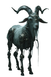 Hydraulic Goat Stampede Vinyl Car Decal Sticker – Waterproof & UV-Resistant 