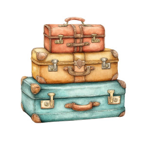 Vintage Suitcases Illustration Vinyl Car Decal Sticker – Waterproof & UV-Resistant Vintage Suitcases Illustration Vinyl Car Decal Sticker – Waterproof & UV-Resistant