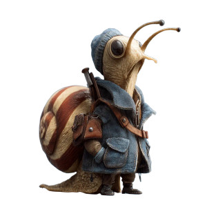 Humanoid Snail Vinyl Car Decal Sticker – Waterproof & UV-Resistant 