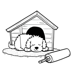 Dog House Scene Vinyl Car Decal Sticker – Waterproof & UV-Resistant 