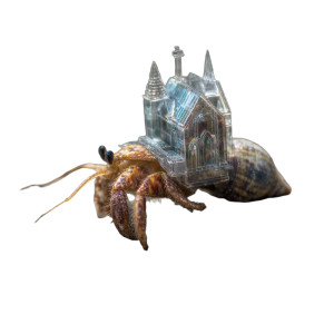 Hermit Crab Cathedral Vinyl Car Decal Sticker – Waterproof & UV-Resistant 