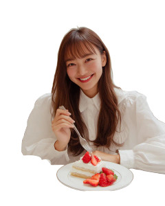 Japanese Woman Eating Cake Vinyl Car Decal Sticker – Waterproof & UV-Resistant 
