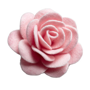Pink Felt Rose Vinyl Car Decal Sticker – Waterproof & UV-Resistant 