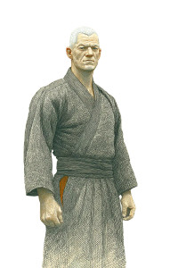 Aikido Coach Portrait Vinyl Car Decal Sticker – Waterproof & UV-Resistant 