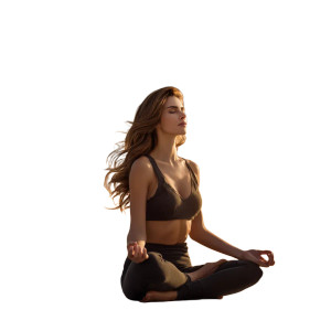 Meditating Woman Rooftop Vinyl Car Decal Sticker – Waterproof & UV-Resistant 