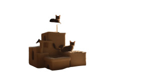 Playful Cats Climbing Vinyl Car Decal Sticker – Waterproof & UV-Resistant 