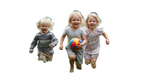 Happy Blond Siblings Vinyl Car Decal Sticker – Waterproof & UV-Resistant 