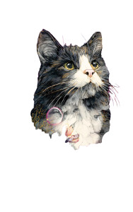 Cute Ink Cat Vinyl Car Decal Sticker – Waterproof & UV-Resistant 