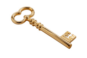 Golden Key Vinyl Car Decal Sticker – Waterproof & UV-Resistant 