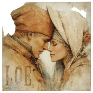 Sacred Lovers' Moment Vinyl Car Decal Sticker – Waterproof & UV-Resistant 