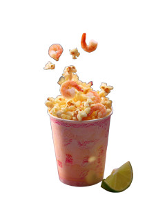 Popcorn With Shrimp Vinyl Car Decal Sticker – Waterproof & UV-Resistant 