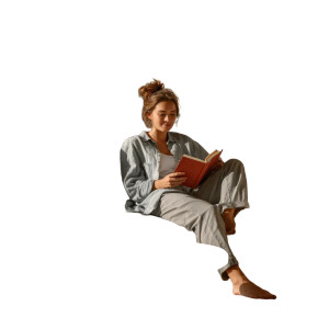 Relaxed Reading Woman V2 Vinyl Car Decal Sticker – Waterproof & UV-Resistant Relaxed Reading Woman V2 Vinyl Car Decal Sticker – Waterproof & UV-Resistant