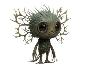 Cute Alien Creature V7 Vinyl Car Decal Sticker – Waterproof & UV-Resistant 