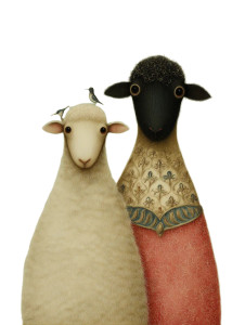 Portrait Of Sheep Vinyl Car Decal Sticker – Waterproof & UV-Resistant 