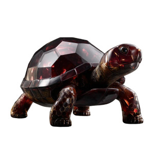 Crystal Garnet Turtle Vinyl Car Decal Sticker – Waterproof & UV-Resistant 