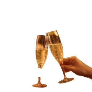 Champagne Toast V3 Vinyl Car Decal Sticker – Waterproof & UV-Resistant 