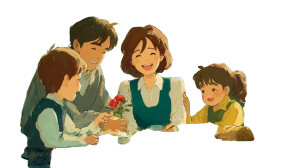 Family Dinner Joy V3 Vinyl Car Decal Sticker – Waterproof & UV-Resistant 