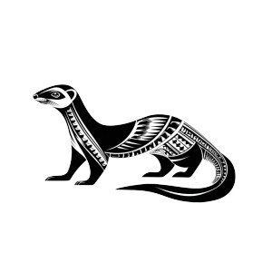 Tribal Ferret Vinyl Car Decal Sticker – Waterproof & UV-Resistant 