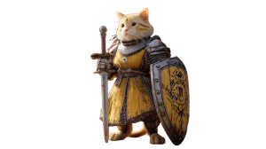 Knight Cat V2 Vinyl Car Decal Sticker – Waterproof & UV-Resistant 