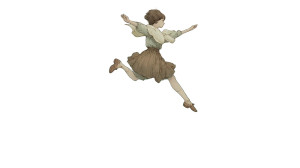 Leaping Girl Scene Vinyl Car Decal Sticker – Waterproof & UV-Resistant 