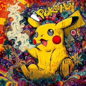 High Pikachu Vinyl Car Decal Sticker – Waterproof & UV-Resistant 